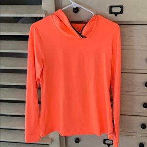 Athletic top with hood